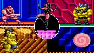 Battletoads (Genesis) All Bosses (No Damage)