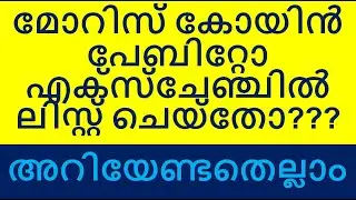 MORRIS COIN LISTED IN PAYBITO EXCHANGE || DETAILED ANALYSIS || MALAYALAM