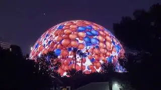 Las Vegas Sphere first light up - 4th of July, Chris H. Hidden Spot