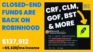 Closed-End Funds & Cornerstone Are Back on Robinhood! (CLM/CRF & Other CEFs | Oct 2025 Update)