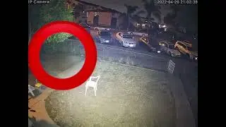 SHADOW FIGURE & ORBS CAUGHT ON HOME SECURITY CAMERA