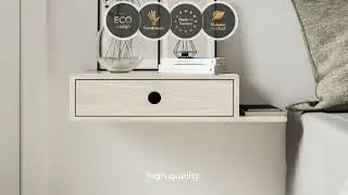 Bedside table Hope with shelf on the right, oiled oak by Woodek Design
