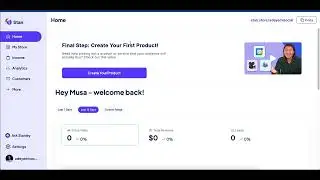Overview of Stan Store's Home Tab For Selling Digital Products and Services