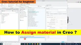 Creo tutorial | How to assign material to model | creo tutorial for beginner