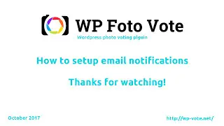 Wordpress photo voting plugin :: Set up email notifications