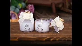 Wedding Favors, Custom Candle with Wax Seal, Wedding Guest Gifts, Mr and Mrs