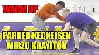 Паркер Кекейзен и Мирзо Хаитов разминаются