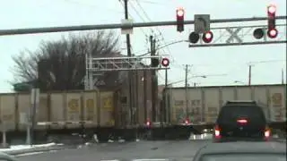 CSX ROCK RUNNER FLYING THRU GAITHERSBURG RAINY SATURDAY