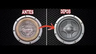 Alto falante Pioneer 307 velho e bobina queimada - Alto Falante Subwoofer 12 polegadas Pioneer 307