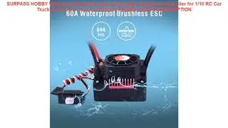 Cheap SURPASS HOBBY Waterproof Sensorless Brushless ESC 60A Speed Controller for 1/10 RC Car Truck