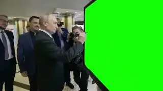 putin drawing green screen