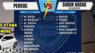SUKUN BADAK KUDUS VS PERVOC JABAN SKH SET 1&2 PIALA GUBERNUR JATENG 2026 GOR SUKOHARJO