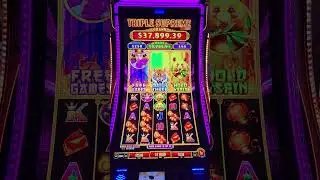 FREE GAMES Bonus on Triple Supreme Extreme!  #slots #gambling #casino