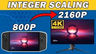 Legion Go - Integer Scaling 800P to 2160P Test on External Monitor 4K Ultra HD