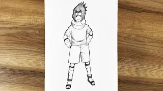 How to draw Sasuke Uchiha full body || Sasuke Uchiha drawing full body step by step
