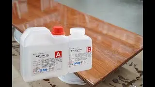EP-2U1環氧樹脂Epoxy [ 液態玻璃 ] 木桌塗層教學 🔎哈利材料  Wooden Table Protective Coating
