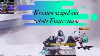 godl Kronten wiped out whole Fnatic team | OP clutch | 1 v 4 by Kronten