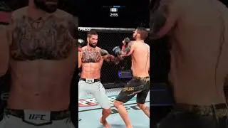 monster ko against a trashtalking #ufc #mma #mmatv #nordicmma #mmashorts weird mirror matcher