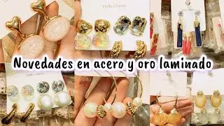 Nueva tendencia en aretes y accesorios de bisuter&iacute;a en acero y oro laminado #nayech 
