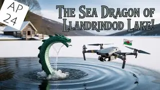 Magical Snow-Covered Wales &ndash; Epic Aerial Drone Views over Llandrindod Wells Lake in Winter