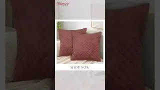 Buy High-Quality Quilted Velvet Cushion Covers for All Sizes | Shop throw pillow covers online |