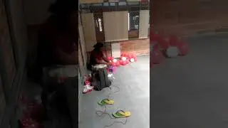 A quick look at a party balloon inflator pump in action.