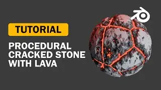 Stylized Procedural Texture: Cracked stone with Lava | Blender Tutorial | Maba 3D