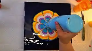Testing New Pearl Paint Blockx - On A Reverse Flower Dip - Acrylic Pouring - Fluid Art