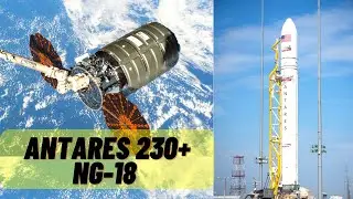 Запуск ракеты Antares 230+ с космическим кораблем Cygnus NG-18