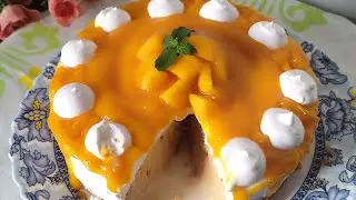 Mango Tres Leches Cake by HomeKitchen_Studio | Three Milk Cake