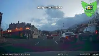 Davey St. Hobart. Tasmania - Lane changing