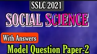 SSLC Social Science Model Question Paper-2. 2021 With Answers