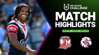 NRL Highlights | NRL Pre-Season 2024 | Roosters v Sea Eagles | Match Highlights