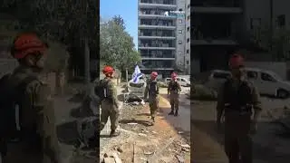 Residential buildings in central #Israel damaged as #Iran strikes back | #shorts #telaviv #ramatgan