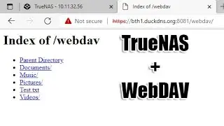 Как создать общий доступ к данным в Интернете на TrueNAS с помощью WebDAV
