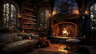Dreamy Snowfall and Fireplace Comfortness