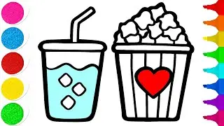How to Draw Popcorn and Soda | Easy Step by Step Drawing Tutorial