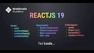 REACT 19 🔥🚀⚡️ | Tez kunda...