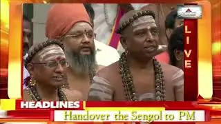 ADHEENAMS HANDOVER  THE SENGOL TO PM MODI NEW PARLIAMENT.......