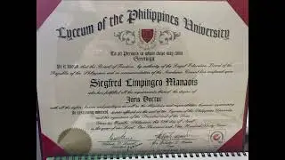 DR. SIEGFRED L. MANAOIS, JURIS DOCTOR DEGREE LPU Class 97
