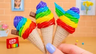 Rainbow Popsicles Ice Cream 🌈🍦 Miniature Rainbow Jelly Decorating Miniature Desserts by Sweet Cakes
