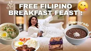 Eating in a FREE FILIPINO BUFFET in a LUXURY Hotel  for FREE in Manila - worth it ?!👀