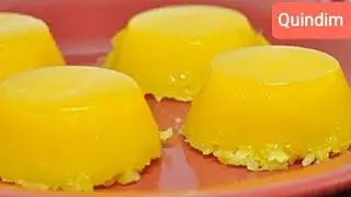 QUINDIM PERFEITO EM MENOS DE 30 MINUTOS - S&Oacute; 5 INGREDIENTES - UMA MARAVILHA!!!