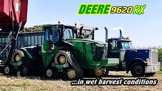 John Deere 9620 RX VS Truck - Size difference [1080p] (Double-Dump Unload)