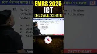 EMRS 2025 Tier-1 ICT | Computer | Application Software | EMRS TGT PGT 2025 #shorts