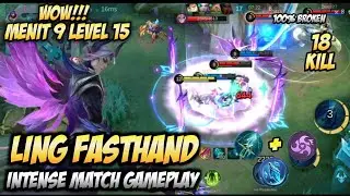 18 Kills!! LING BEST BUILD AND EMBLEM KILLING SPREE (Super Intense Battle) - BUILD TERSAKITI