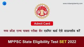 MPPSC MP State Eligibility Test SET Admit Card 2023 Kaise Download Kare