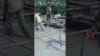 Pouring concrete beams and slab #pouringconcrete #concrete #reinforcement #beams #slab #construction