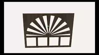 Miniature bed headboard sunrise digital download laser cut template SVG 1:6 scale BJD doll bedhead