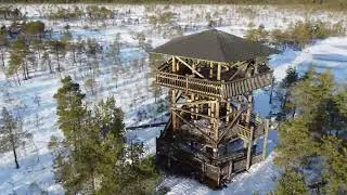Viru raba. Viru bog. Relax. Estonian winter [Estonia from above]